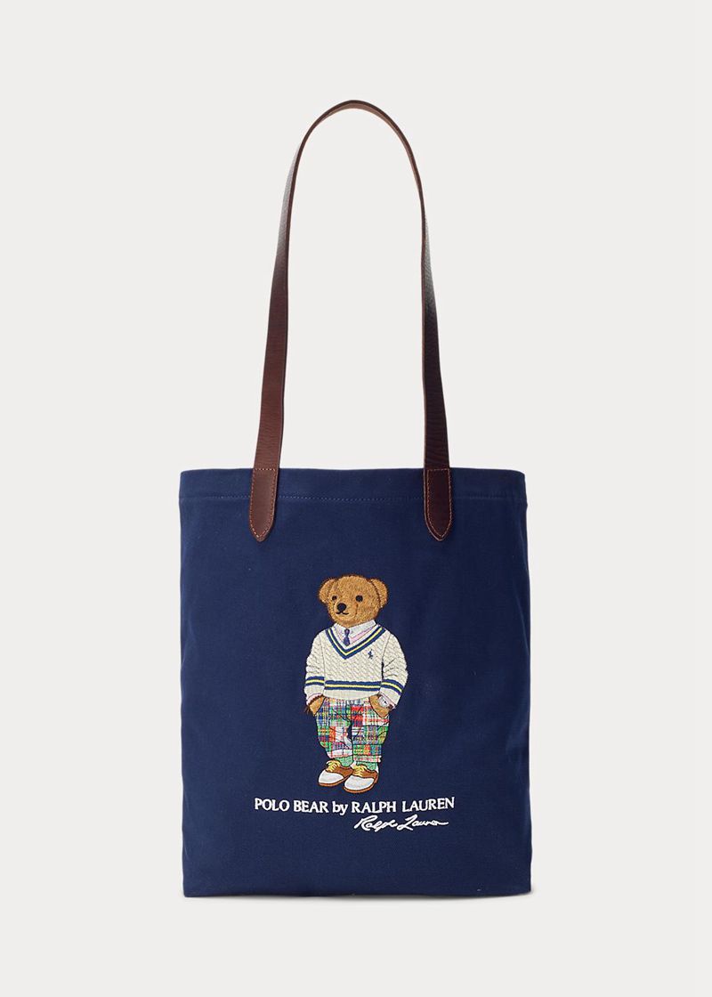 Bolso Polo Ralph Lauren Hombre Polo Bear Twill Shopper Tote Chile Azul Marino FZUDN-7856